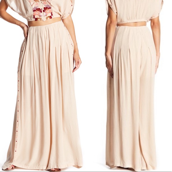 Free People Pants - Free People Santoshi Gauze Boho Palazzo Pants 8